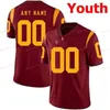 Nik1 Cousu personnalisé 7 Matt Barkley 9 JuJu Smith-Schuster 9 Kedon Slovis USC Trojans College Hommes Femmes Maillot jeunesse