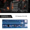 Computer Cables Connectors Card Card Card PCIe PCI Express 16x Riser Poard для BTC Miner Mining PCI-E 6-контактный источник питания PortCompu