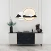 Nordic Creative Living Room Background Wall Lamps Modern Minimalist Personality Ring Study Bedroom Bedside Decoration Wall Light