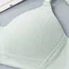 면화 속옷 여성 AB 컵 브래지 무선 수집 안락 대 Brassiere Push Up Women Seamleass Bras 220513