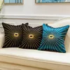 Cushion/Decorative Pillow 45x45cm Luxury Nordic Embroidery Cushion Covers Blue Black Gold Line Throw Cases For Couch Sofa Bedroom Living Roo