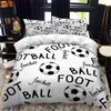 Set di biancheria da letto da calcio per ragazzi Copripiumino sportivo Partita di calcio Pallavolo Basket Consolatore King Bedroom Decor