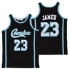 Jerseys de basquete de filme #8 #23 James #24 Jersey amarelo azul preto mass