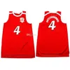 Nikivip Giannis Antetokounmpo #4 High School Filathlitikos B.C. Red Retro Basketball Jerseys Mens zszyta niestandardowa nazwa numeru