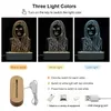 Släpp anpassad 3d Night Light 3 Colors USB PO Text Anpassade DIY -lampor för Baby Christmas Wedding Present 220623