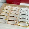 Love bangle узкая версия браслет позолоченный Au 750 18 K никогда не выцветает высокое качество 16 17 18 19 размер с коробкой официальная реплика высокое качество люксовый бренд браслеты пара