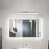 Lampes murales miroir à LED moderne lampe avant simple toilettes de salle de bain noire de chambre à coucher créative armoire à la lampe de lampe