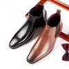 حذاء اللباس 2022 جديد خريف شتاء تشيلسي بوتس جلود الرجال القصيرة للأعمال التجارية المشار إليها أعلى أعلى مارتن أوفرشوز 220802