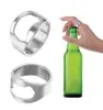フィンガーリングボトルスタイルのビールオープナーバーホームアウトドパーティーポータブルビールのオープンツールを処理しやすい3色を選択する