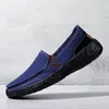 Мужчины повседневные туфли холст ткань мужские мелководные мокасины удобные дышащие легкие унисекс высокие качественные туфли 2022 весна лето