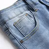 2022 Новые на высоких уличных байкерских байкерских джинсах модные с плиссированные грузовые брюки.