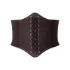 Cintura di cuoio in pelle larga per corsetto cingette cinghie per donne elastiche a vita alta e elastica modellatura del corpo a forma di cinghia