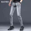 BATMO 2021 Yeni Varış Yüksek Kalite Rahat Slim Elastik Gri Kot Erkekler, erkek Kalem Pantolon, Skinny Jeans Erkekler 819 G0104