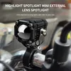 Motorcycle LED Headlight Projector Lens Dual Color Strobe ATV Scooter Driving Spot Bulb Motorcycle Auxiliary Spotlight Lamp Univer9355395