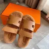 Winter Men Women Fur Slippers Indoor Wool High Quality Soft Fluffy Plush Flat Bottom Antiskid Casual Ladies Warm Flip Flops