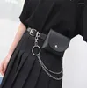 Belts Women Fashion Waist Pack PU Fanny Simple Women's Gift Belt Bag Phone Chain Bags For Lady Casual Female Purse BlackBelts Emel22