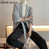 New Sweater Cardigan for Women Autumn Winter 2022 Grey vintage chique chique chico