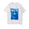 패션 품질 망 모나리자 인쇄 티 여자 여름 럭셔리 디자이너 Tshirt 캐주얼 Streetwear 셔츠