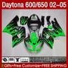 Daytona Green Flames 650 600 CC 02 03 04 05 DOSYONLARI 132NO.62 Cowling Daytona 600 Daytona650 2002 2003 2004 2005 Daytona600 02-05 ABS Motosiklet Vücut