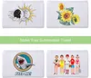 Sublimation Blank Beach Towel Cotton Large Bath Towels Soft Absorbent Dish Drying Cleaning Kerchief Home Bathroom FY5410 0809