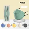 KN95 Mask Morandi Färg Disposable Dammskydd Fish Mouth Willow Leaf Mask Oberoende Förpackning