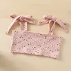 Mädchen-Designer-Kleidung für Kinder, Sommer-Blumen-Kleidungssets, modische Boutique, Neckholder-Top, Schlaghosen, Anzüge, Baby-Crop-Tops, Pluderhosen, Outfits, atmungsaktiv, lässig, B8093