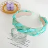 Tie Dye Organza Flätade Twisted Hairband Braid Headbands Sweet Candy Färg Ornament Tillbehör Hårtillbehör Partihandel