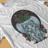 T-shirts voor heren schattige kleine olifant met bloemenstijl t-shirt topkwaliteit hiphop cadeau idee t-shirt dingen ofertas