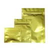 Gold Colroed Resealable Zip Lock 7.5x6.3cm Aluminum Foil Packing Bag Flat Self Seal Mylar Food Packaging Pouches 500pcs/lot