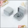 Sieradenboxen verpakking display mode veet cases voor alleen ringen stud oorbellen 12 kleur cadeau maat 5cmx4,5 cmx4cm 318 Q2 drop levering 2021