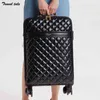 Travel Tale New Inch Spinner Leather Retro Trolley Bag Suitcase Hand Luggage for Lady J220708 J220708