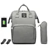 Lequeen USB Mummy Maternity Bag Bag Бренда с большими возможностями для детской сумки для путешествий по уходу за ребенком для ребенка 220514