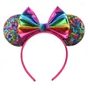 Hair Accessories Festival 4 juli Independence Day Sequins Bow Mouse Ears Hoofdband Kids Diy Women Party Hairbandhair