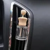 Butelki perfum samochodowych Puste z klipsą drewnianą olejki eteryczne dyfuzory klimatyczne klimatyczne klipsy samochodowe powietrze odświeżacz szklane butelki dekoracje gc1129