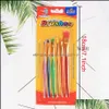 Fournitures de peinture Arts Artisanat Cadeaux Maison Jardin En Gros 6 Bâtons Transparent Bricolage Enfants Aquarelle Brosse Colorf Rod Paintin Dh6Mo