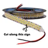 LED-Streifen 2835 SMD 12 V 24 V 2400 LEDs zweireihig flexible Bandseilbeleuchtung