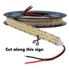 LED Strip 2835 SMD 12V 24V 2400leds ROW مزدوج الإضاءة حبل الشريط المرن