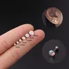 Stud 1 paire acier inoxydable Piercing boucles d'oreilles Mini 2-5mm AB couleur ronde Zircon pour les femmes tendance bijoux oreille CuffStud Moni22