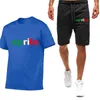 Survêtements pour hommes Moto Aprilia Impression Vêtements de sport pour hommes Deux pièces Fitness Uniforme confortable T-shirt à manches courtes Shorts Suitmen