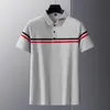 Polos masculinos camisetas para homens Designer Casual Summer Stripe Top Top Men Logo de roupas de alta qualidade Luxury Manuve Short Cotton 2022Men's Men '
