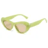 Lunettes de soleil pour les yeux de la mode chat femmes lunettes ovales rétro jelly lunettes de soleil femme de luxe de luxe lunettes UV400 Sun Verre Marron nuances