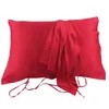 19 mmシルク枕タオル100％マルベリー4ストラップスゾー枕カバーシンプルな刺繍
