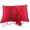 منشفة وسادة حريرية 19 ملم 100 ٪ Mulberry 4 أحزمة Suzhou Pillowcase التطريز البسيط