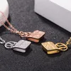 H letter bag pendants full diamonds S925 sterling silver women039s necklace fashion 18K gold plated handbag ladies luxurious ne3581267