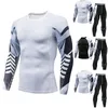 Men's T-Shirts Tight Suit Fitness Tops Fast T-shirt Pants Casual Elastic Sports Drying Blouse Men Striped Shirt