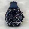 Dropshipping- Mens Watch 48mm Large Dial Timer Watches Automatic Calendar Quartz Fashion WristWatch Rubber Strap