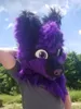Viola Husky Dog Fursuit Testa di animale di pezza Costumi mascotte lupo Animale peloso Adotta tessuto felpato foderato