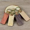 Father Day Gift-Keychain Charms Straps Wooden Leather Laser Engraved Keychains Metal key ring Wood Blank key Chain Luxury Business Gifts