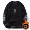 2022 New Youth Men Sweater Rouphe Style Bandle in Autumn e Winter Plush espessado L220801