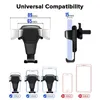 Zwaartekracht Auto Houder Voor Telefoon Air Vent Clip Mount Mobiele Mobiele Stand Beugel Smartphone GPS Ondersteuning Voor iPhone 13 12Pro Max Xiaomi Samsung